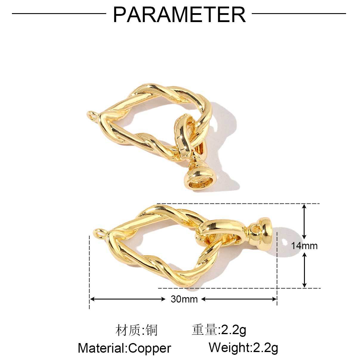 Tulip copper zircon detachable universal buckle connection buckle