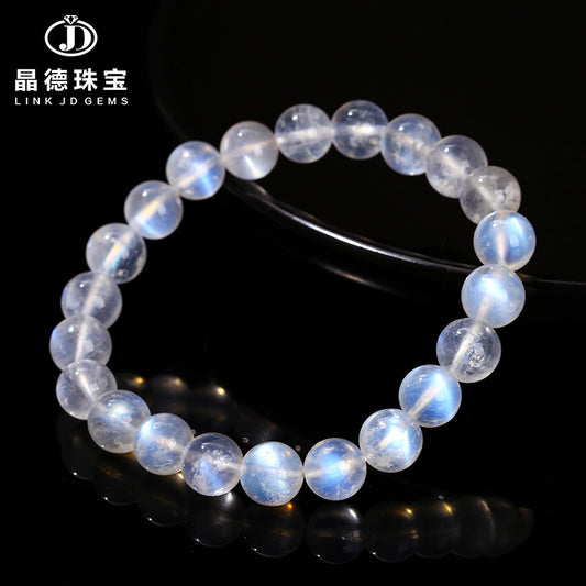 Pulsera de luz de luna azul natural 