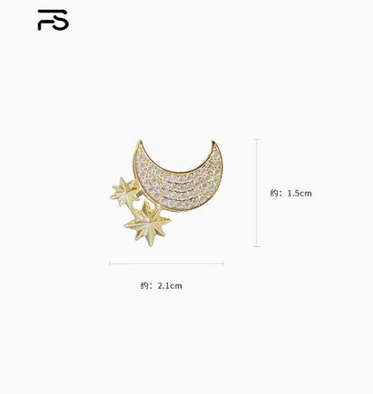 Star Moon Brooch