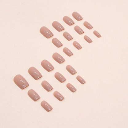 Nude Square Nails