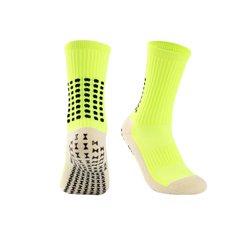 Anti-slip Grip Cushion Crew Football Socks