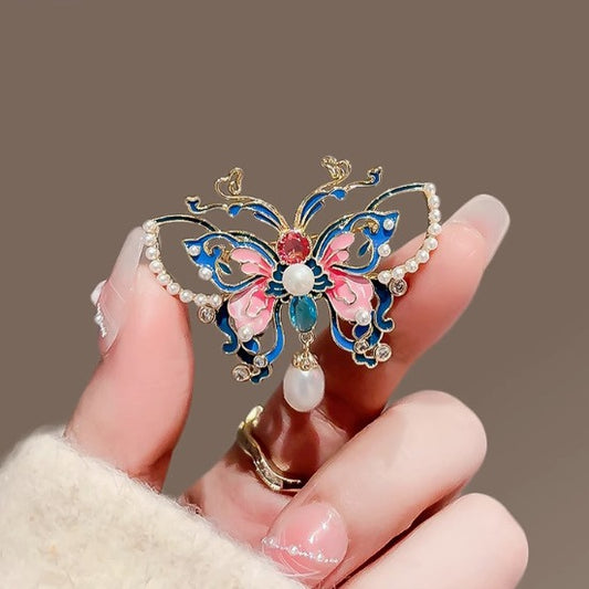 Premium Enamel Painted Butterfly Brooch