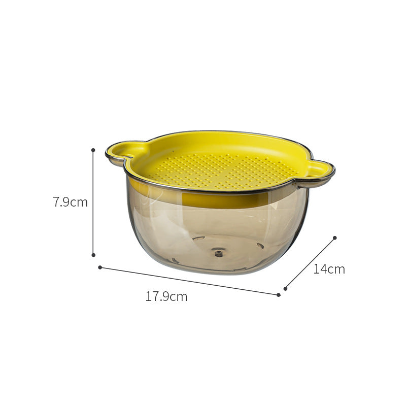 Double-Layer Plastic Draining Basket