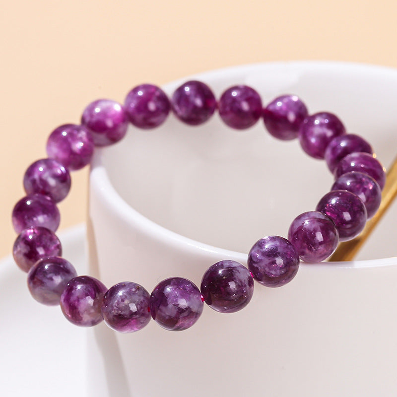 Natural purple grandmother crystal bracelet