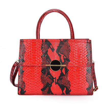 Popular PU snake pattern bag