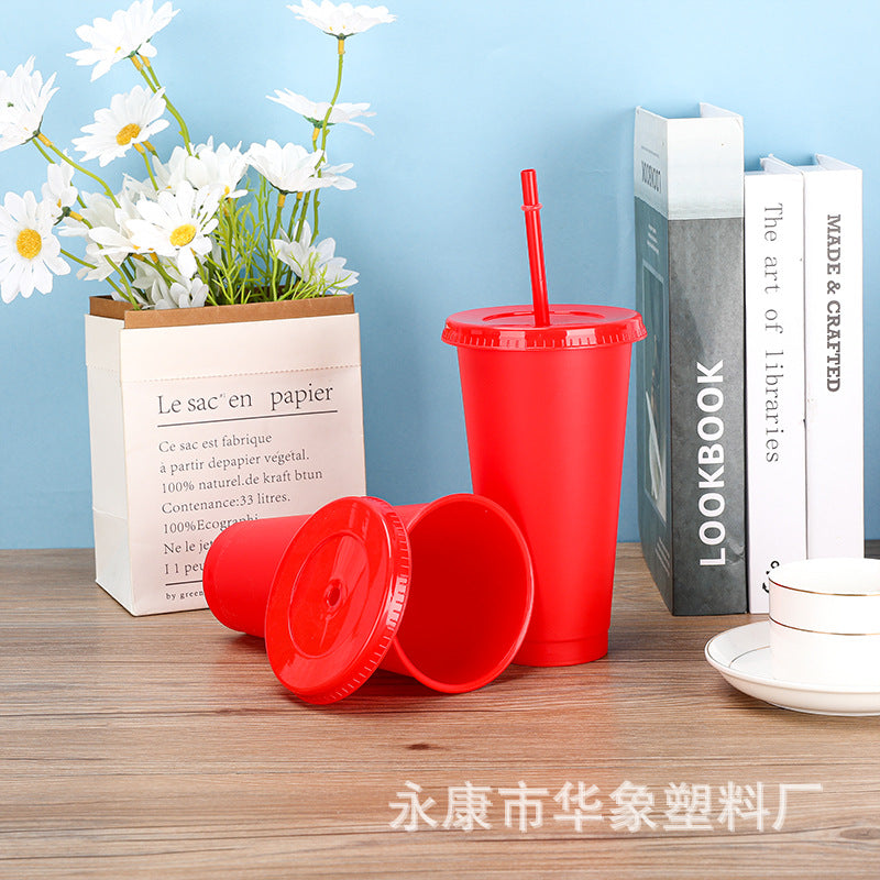 710Ml Big Red Straw Cup