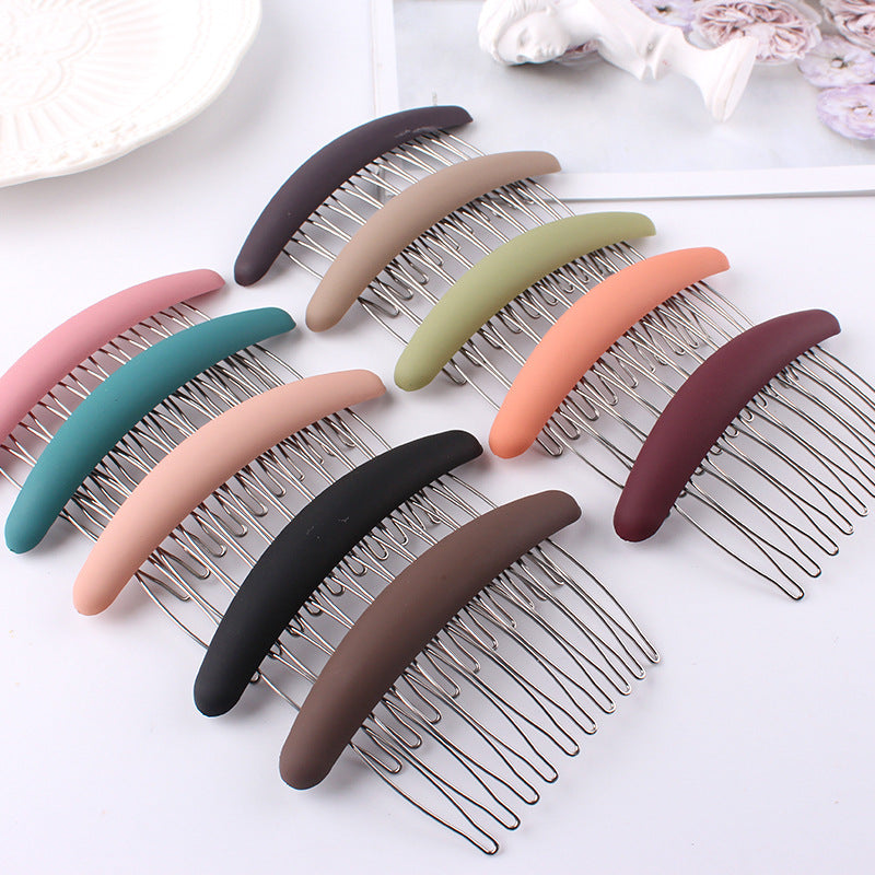 Frosted metal hair comb