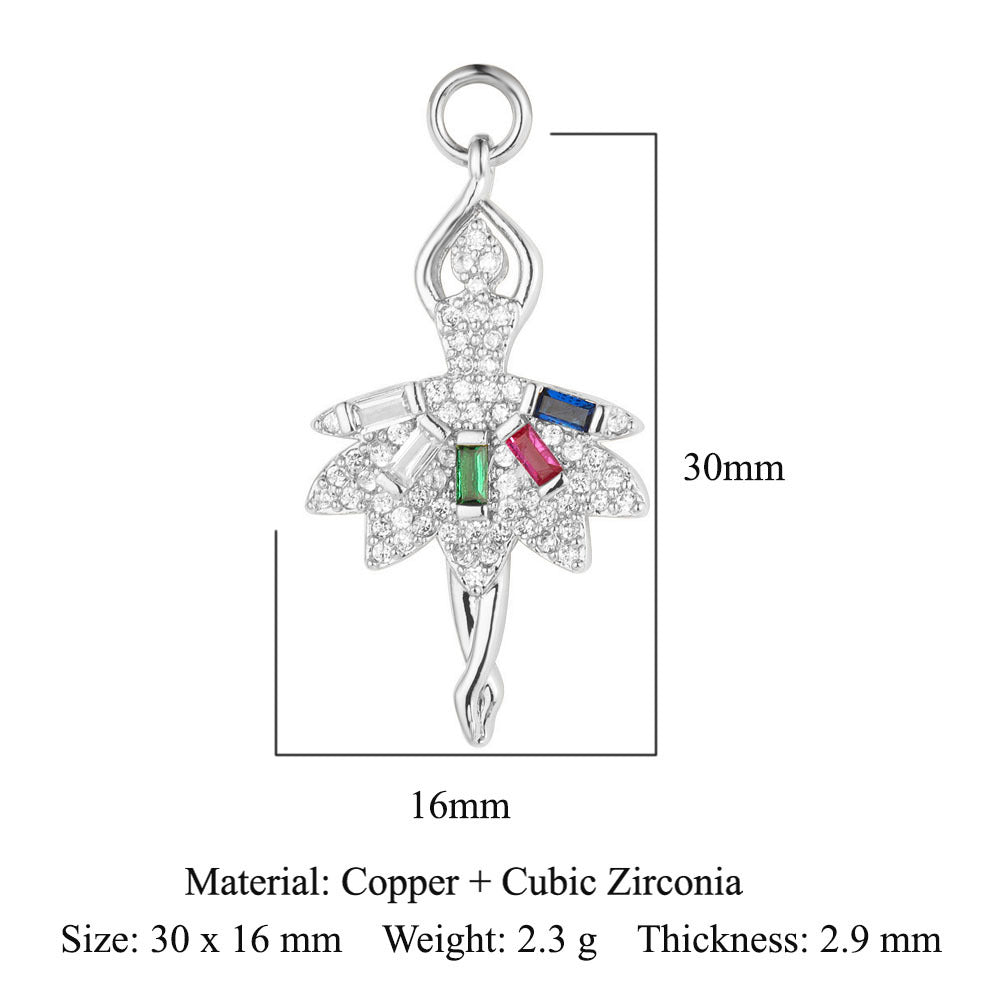 Virgin of the Cross Copper Zircon Shell Necklace Bracelet Pendant