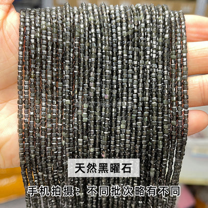 2Mm natural crystal cut sugar cube loose beads