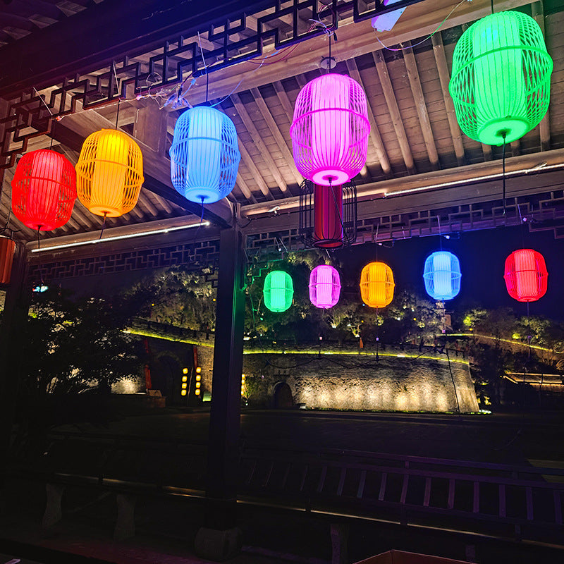 Outdoor Street Lights LED New Year Red Lanterns