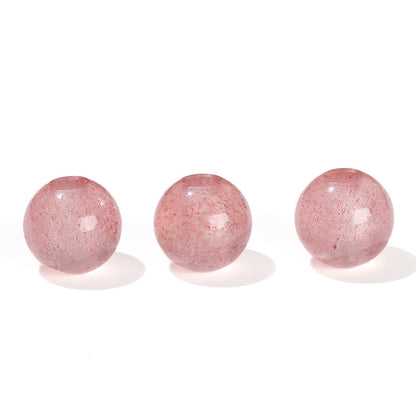 8Mm Natural Strawberry Crystal Macroporous Beads Loose Beads