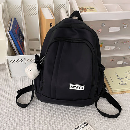 Japanese style solid color small backpack