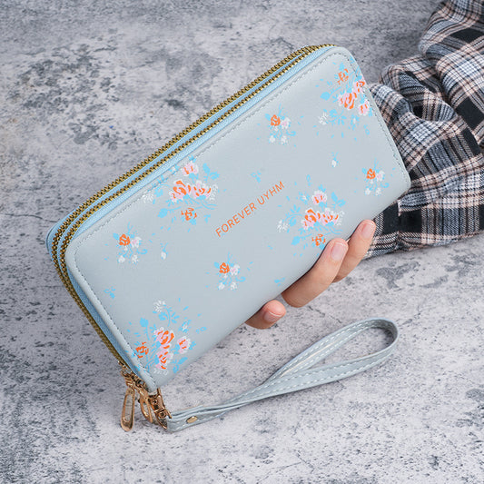 Large capacity flower wallet long