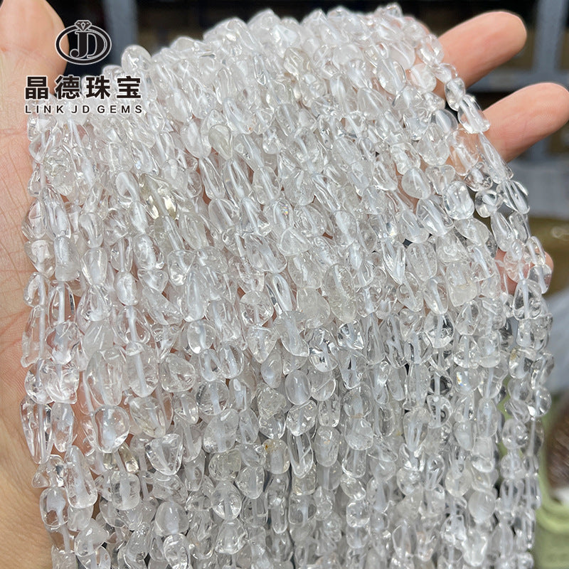 6-8Mm natural white crystal loose beads