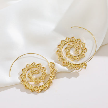 Circle spiral earrings Amazon jewelry