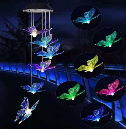 Wind Chime Light Polysilicon Solar Panel Garden Decoration