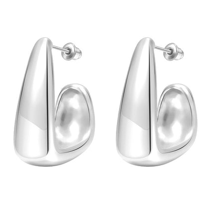 Popular C-shaped earrings with high-end feel