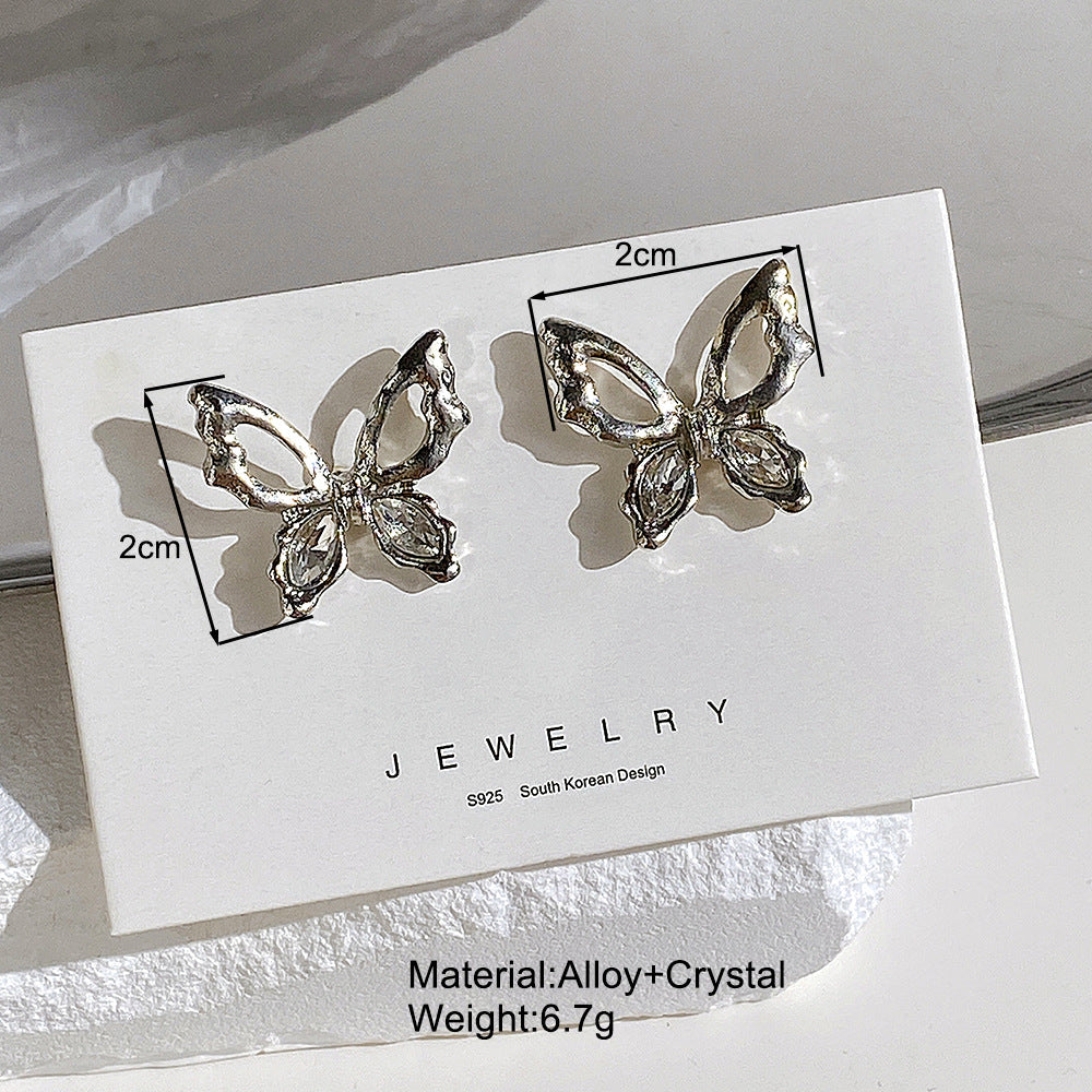 Diamond Butterfly Earrings