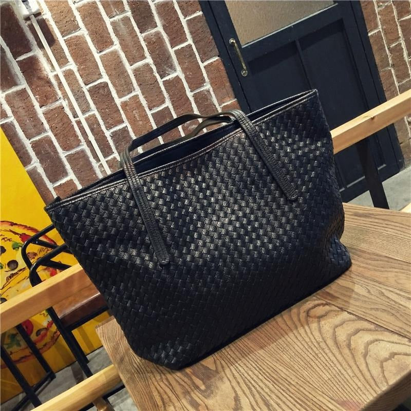 New woven bag trendy large capacity tote bag