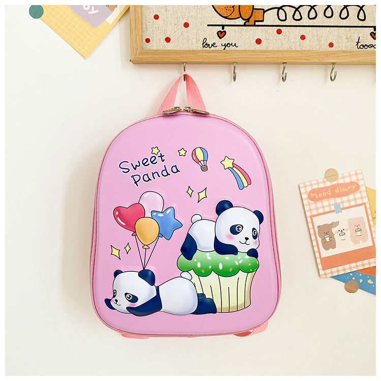 Cute eggshell panda bag baby school bag