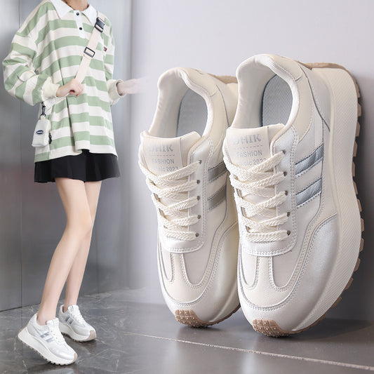 women's breathable platform thick-soled sneakers