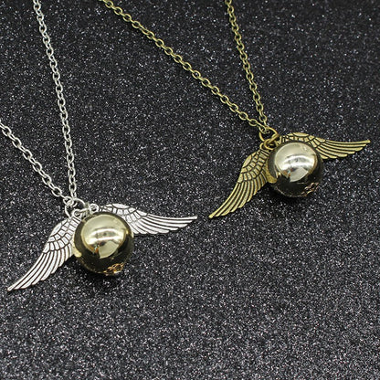 Gold Snitch Necklace Alloy Pendant