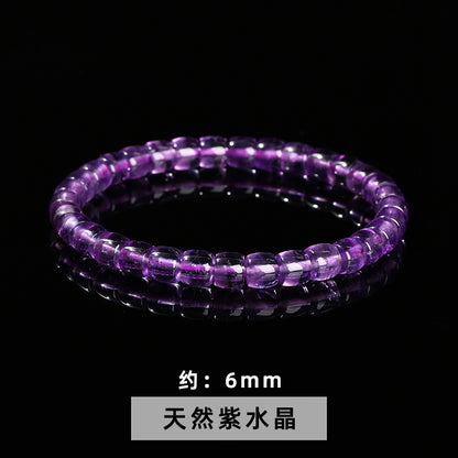 Natural Amethyst Seiko Tablet Bracelet