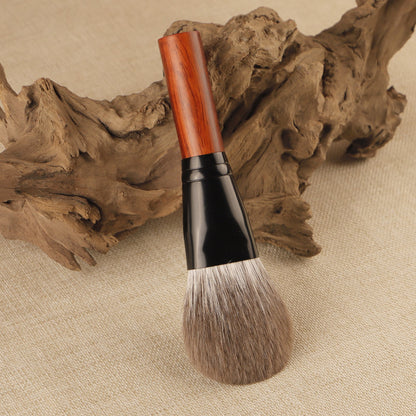 Red Sandalwood Flat Heart Powder Brush