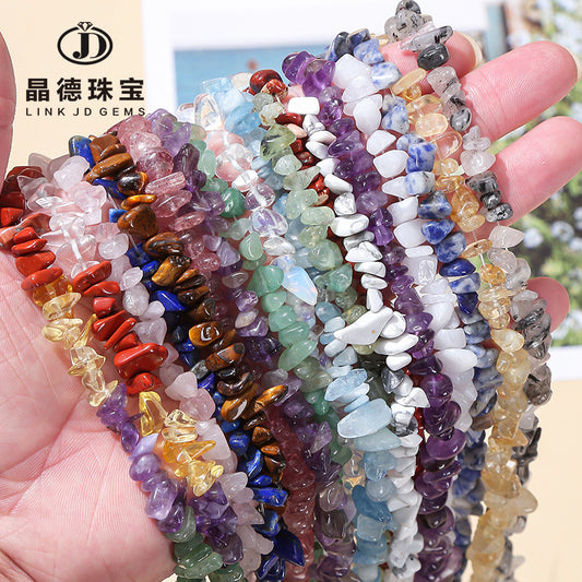 Natural crystal gravel beads loose beads