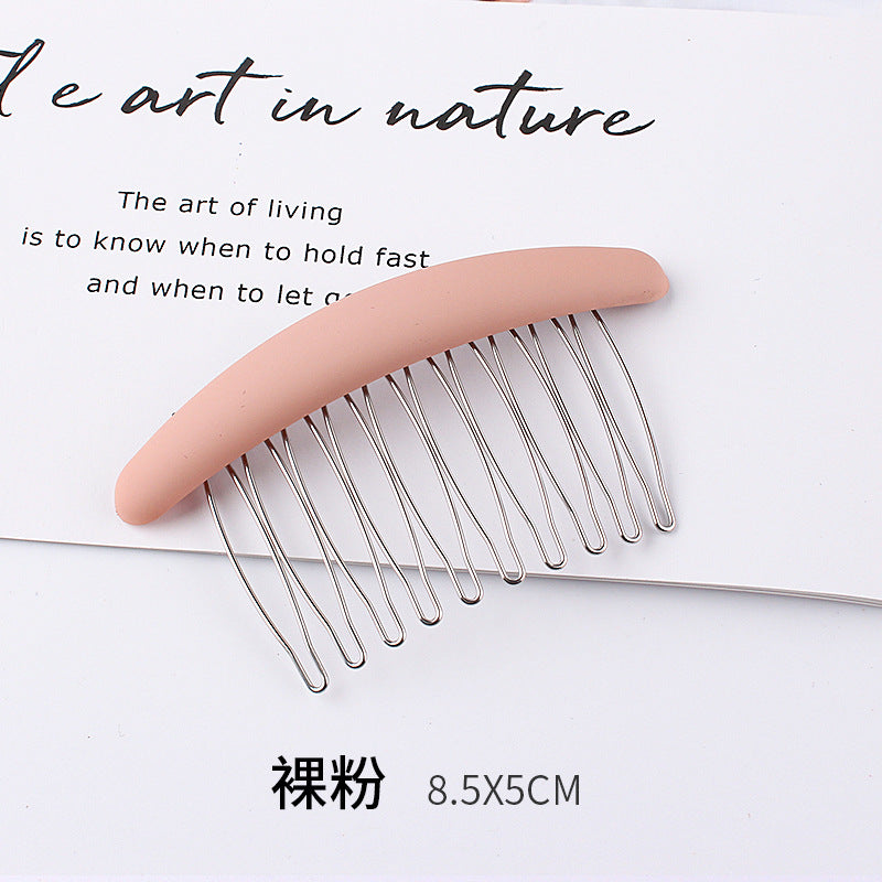 Frosted metal hair comb