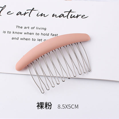 Frosted metal hair comb