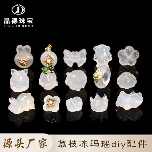 Agate carving accessories Pixiu nine-tailed fox Ruyi