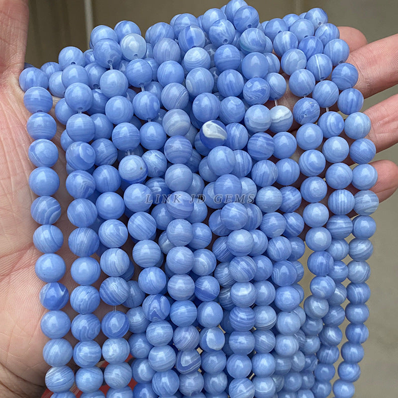 Synthetic Purple Agate Loose Beads Striped Blue Agate Beads