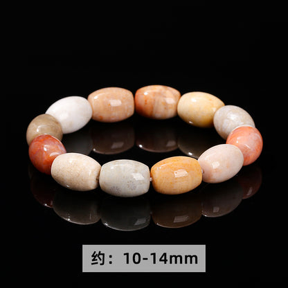 Natural coral jade corner-cutting bracelet