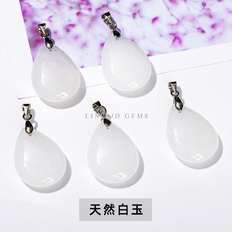 18 * 25 natural stone crystal jade water drop pendant