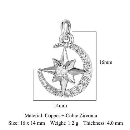 Copper zircon star rainbow pendant.