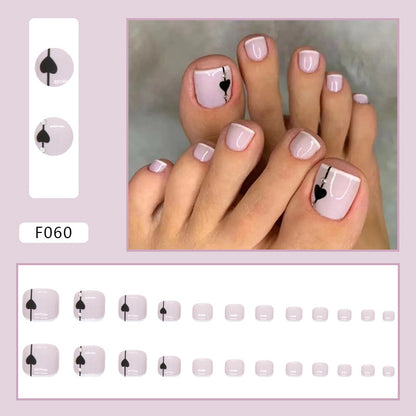 Uñas de los pies con purpurina de diamante francés 