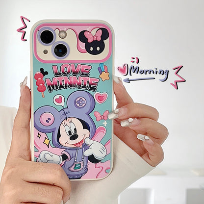 Large Window Case iPhone15 Pro 11 13 Minnie Tom Cat