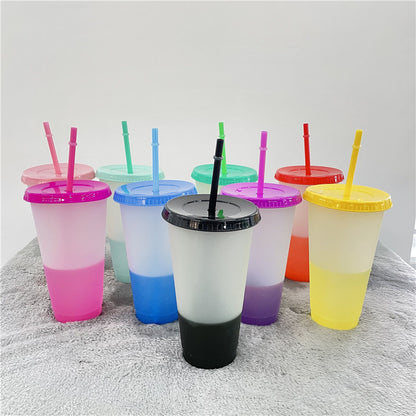 Temperature-sensitive color-changing cup p plastic cup wholesale logo