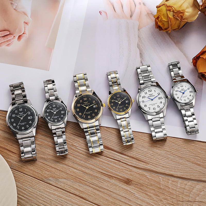 Male and female couples quartz watch casual