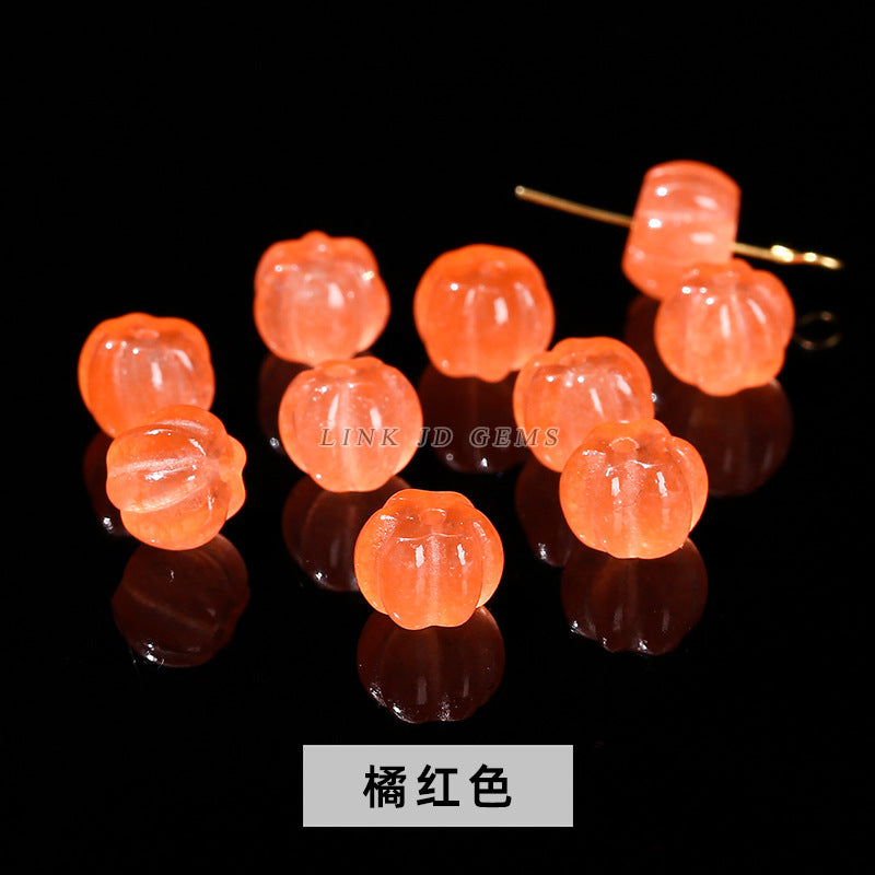 6*8mm color chalcedony pumpkin beads loose beads