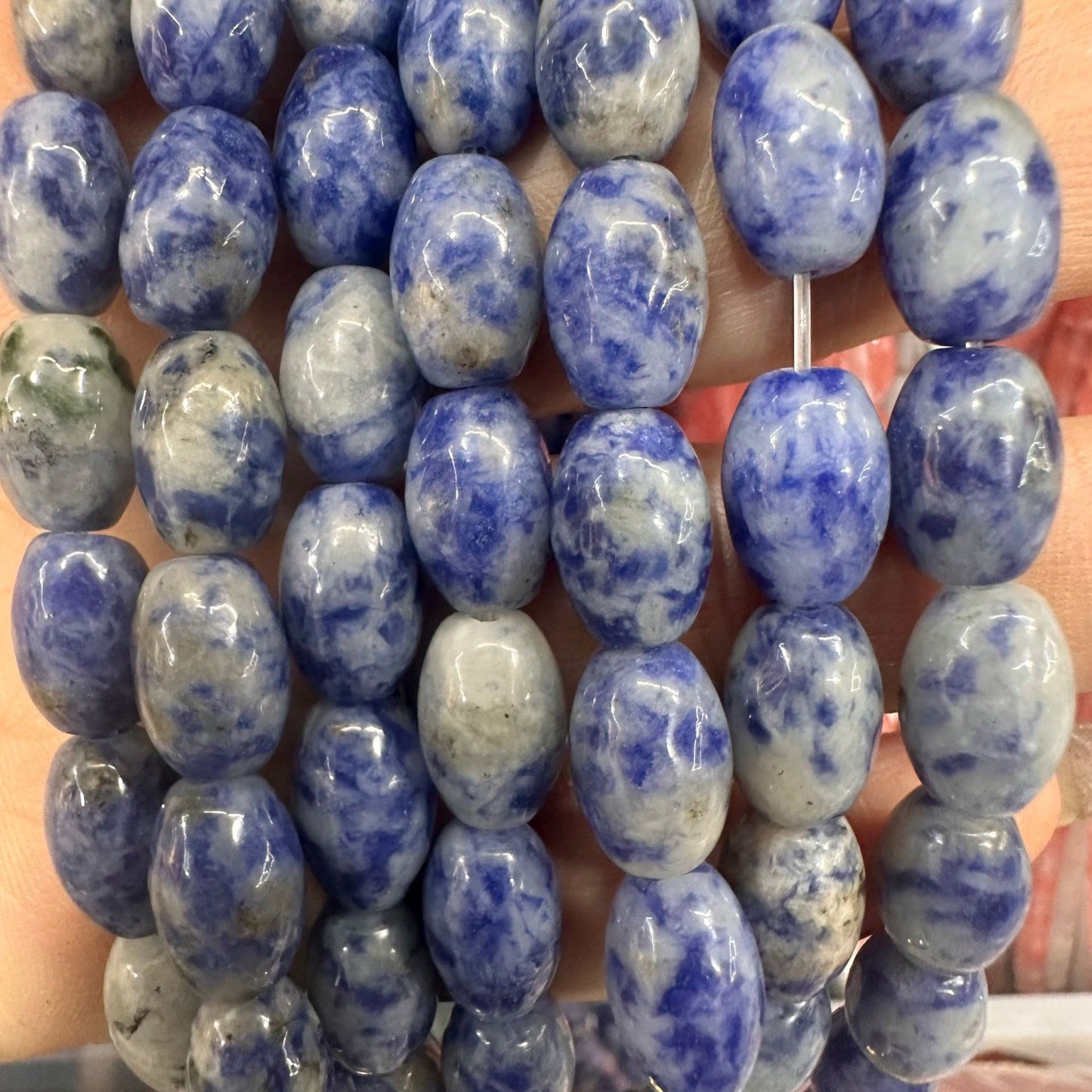 8*12mm natural stone oval rice beads