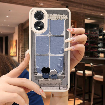 OPPO A38/A18 Quirky Silicone Case Cartoon Couple