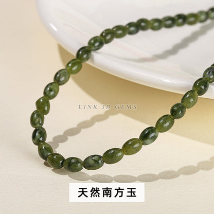 4X6mm natural Shoushan stone rice beads loose beads