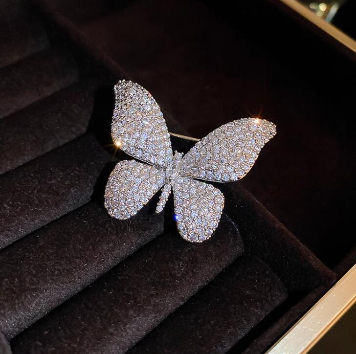 Flash Diamond Butterfly Brooch