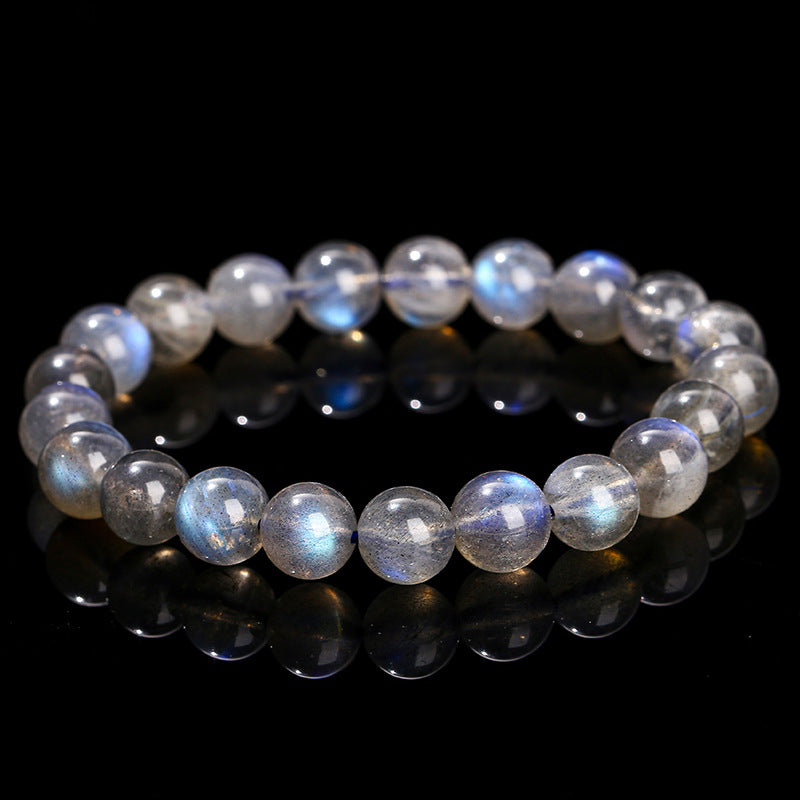 5A natural blue gray moonstone bracelet.