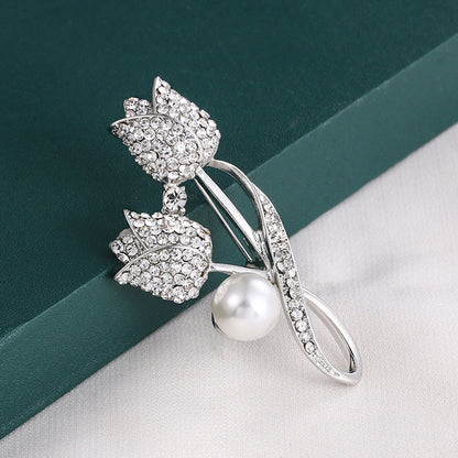 High-end tulip brooch