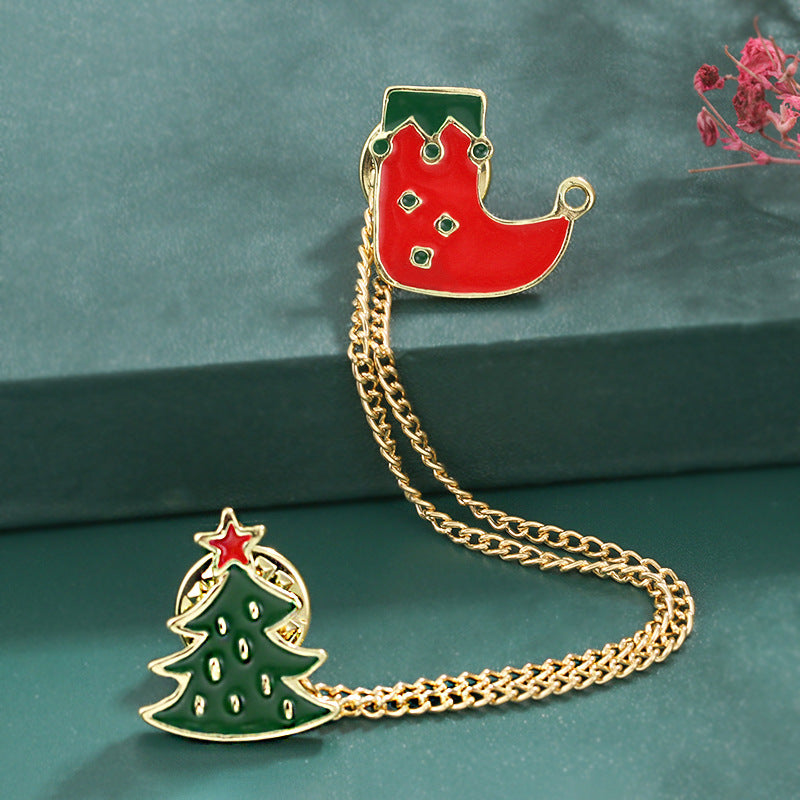 Santa brooch christmas