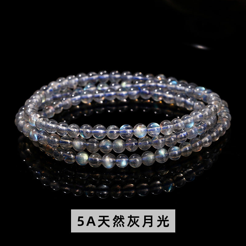 7A Natural Blue Gray Moonlight Multi-circle Bracelet