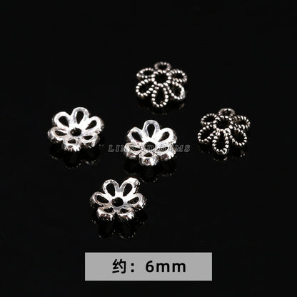 S925 silver bead spacer accessories flower tray snowflake spacer